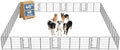 DUMOS Dog Playpen 40 Inch 48 Panels Indoor Outdoor Metal Pet Fence by DumosLifestyle