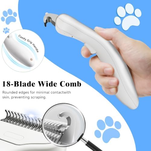 Pet Steam Brush for Dog, Cat & Dog brush for shedding - Image 3