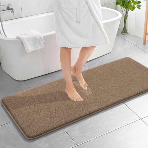 OLANLY Memory Foam Bathroom Runner Rugs 59x20, Absorbent Long Mat by OLANLY
