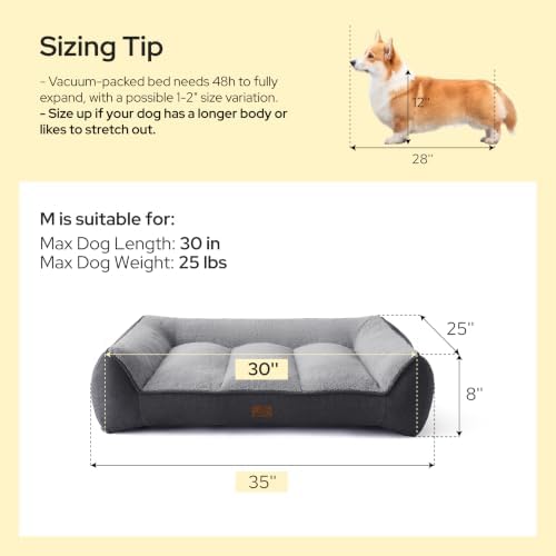 Bedsure SupportMax® Extra Thick Orthopedic Dog Bed Medium Size Dog - Image 6