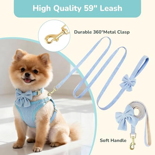 Small Dog Collar Harness and Leash Set, Dog Harness no Pull - Image 5