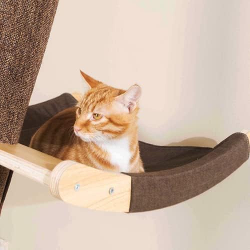 Modern 78.7“ Tall Leaning Wall Sisal Cat Tree Tower Scratching Post Pillar at - Image 3