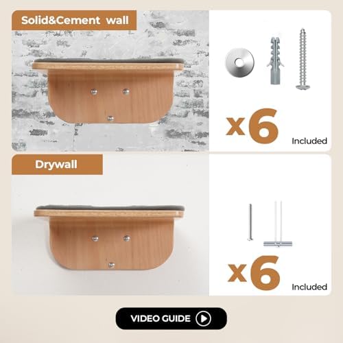 Cat Wall Shelves for Cat Wall Steps, Wooden Floating Modern Mounted Space - Image 6