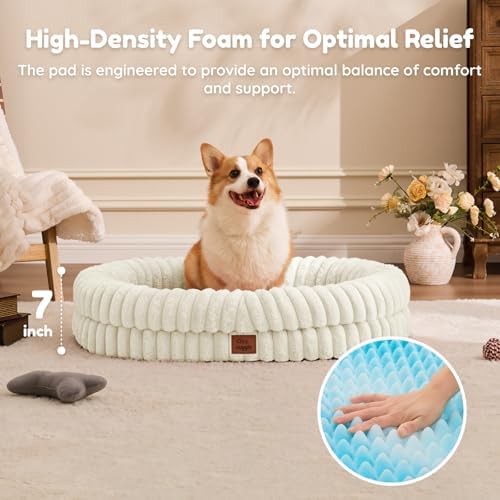 ChiXnuggle Orthopedic Dog Bed, Washable Cover, Faux Fur Bolster Pet Couch - Image 5