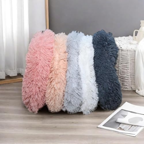 RICHRAIN Round Plush Cat Bed Insert Replacement Cat Tree Cushion - Image 7