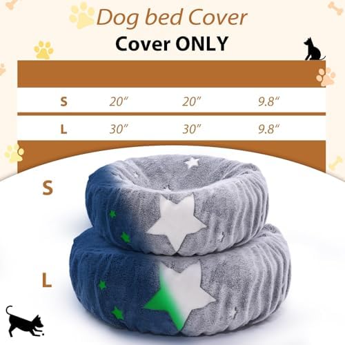 Glow in The Dark Dog Bed Cover Replacement Washable 20×9.8 Inch - Image 4