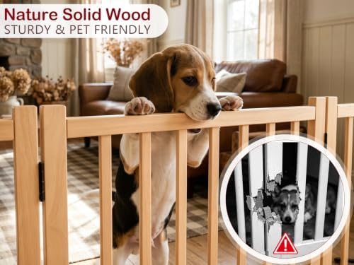 Wooden Freestanding Dog Gate - Image 5