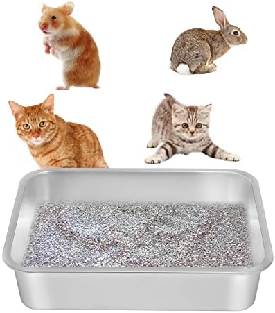 Kichwit Stainless Steel Cat Litter Box, Kitten Litter Tray by Kichwit