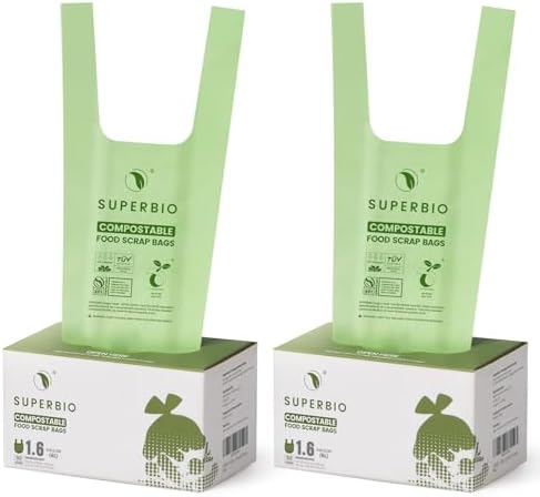 SUPERBIO 1.6 Gallon Compostable Food Scrap Bags by SUPERBIOCOMPOSTABLEBAGS