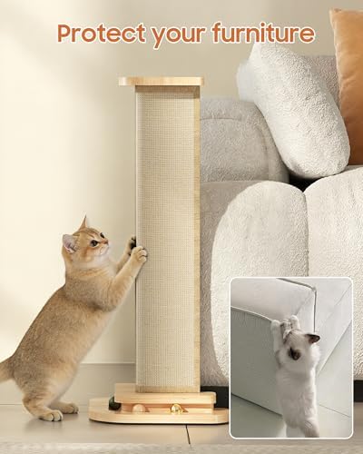 Corner Cat Scratcher, Replaceable Sisal Scratch Pad - Image 5