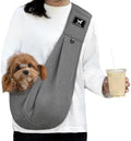 Dog Sling Carrier for Small Dogs up to 15 lbs, Hands-Free, Size M by PAWPUBBY