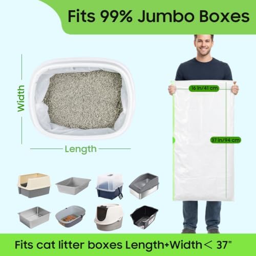 30 Pack Large Cat Litter Box Liners 37"x16", Heavy‑Duty Litter Bags - Image 3