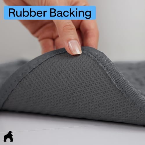 GORILLA GRIP SoakSTOPPER Dog Door Mat, Machine Wash Dry, 24x17 Charcoal - Image 5