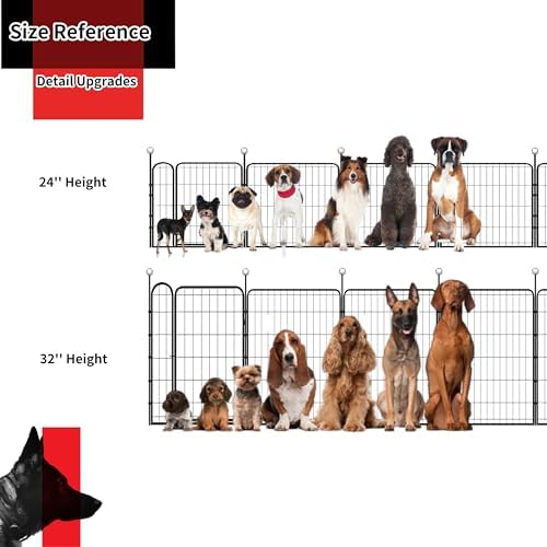 Puppy Playpen, IGOOUO 24'' Portable Dog Playpen - Image 5