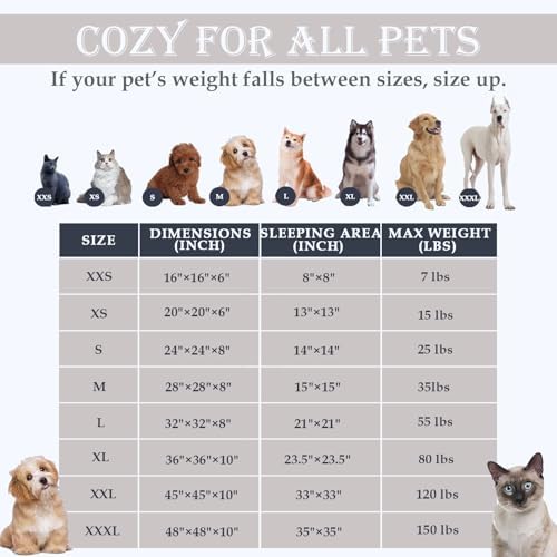 Washable Calming Dog & Cat Bed for Ultra Large Small Medium Size Pet - Image 4