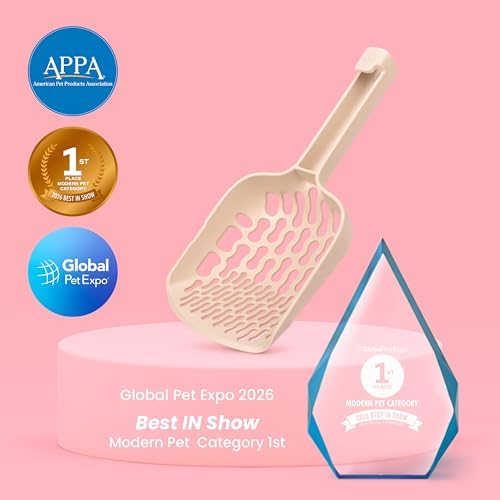 Lady N Cat Litter Scoop for tofu and Clay Litter, Durable Easy-to-Clean ABS - Image 2