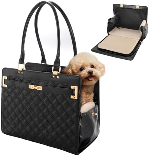 2-in-1 Stylish Dog Purse Carrier Soft-Sided Carriers Travel Tote Bag by Minsong