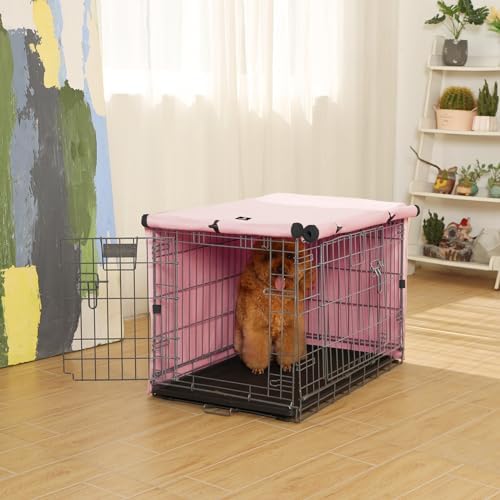X-ZONE PET Dog Crate Cover Waterproof Kennel Cover, 48 in Pink - Image 5