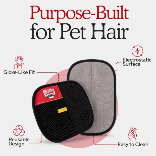 Da Vinci Pet Hair Removal Gloves, Reusable Electrostatic Mitt - Image 6