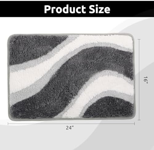 KAMA BRIDAL Microfiber Bath Mat Non-Slip Bathroom Floor Rugs Fast Water - Image 3