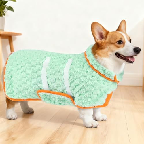 Glittme Dog Bathrobe, Super Absorbent Fleece Drying Robe - Image 2