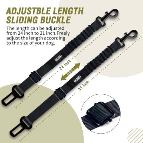 COOYOO Dog Seat Belt, Retractable Dog Car Harness Seat Belt - Image 4