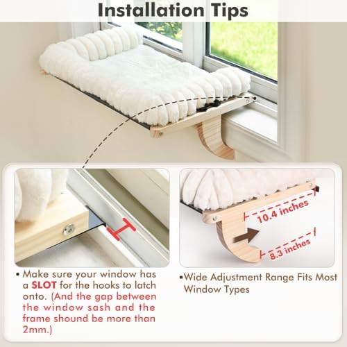 Cloud-Soft Cat Window Sill Perch, Zipper Design Cushion Pet Bed - Image 6