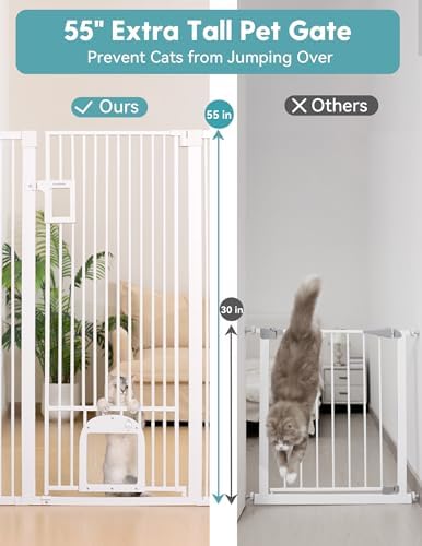 No Pawblems 55" Extra Tall Pet Gate - Image 2
