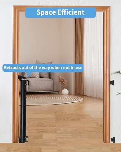 33" H Retractable Baby & Dog Gate, Fits up to 71" W, Hardware Mounted - Image 4