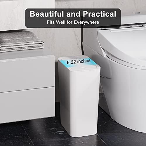 N. NETDOT 3 Pack 2.6 Gallon / 10L Bathroom Trash Can - Image 3