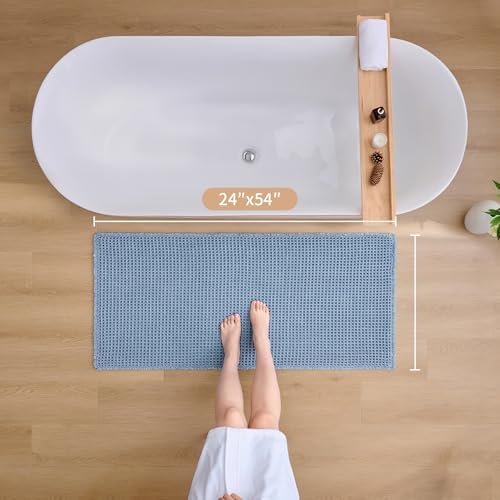 ILANGO Upgraded Waffle Bath Rug 24x54, Super Absorbent Non Slip Bath Mat - Image 2