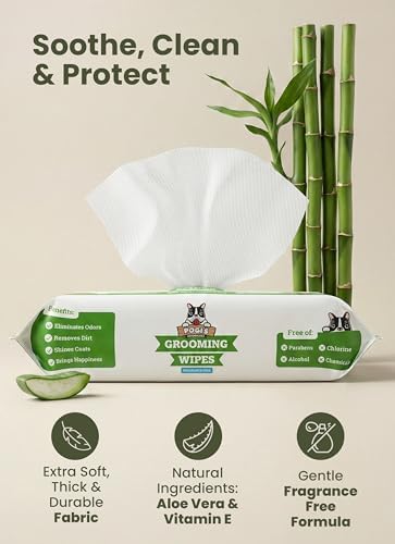Pogi's Dog Grooming Wipes for Paws & Butt, Fragrance Free, 100 Wipes - Image 3
