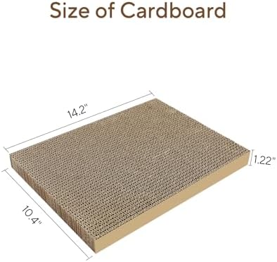 AUSCAT Cat Cardboard Scratcher, 14.8" L x 10.8" W x 5.2" H. - Image 4