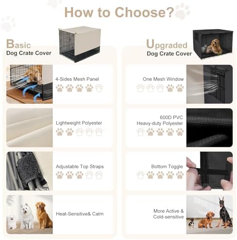 Explore Land Breathable Dog Crate Cover, 24 inches （Tan） - Image 4