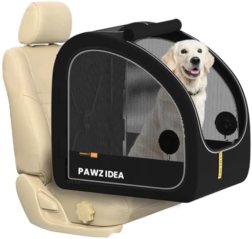 PAWZIDEA Portable Dog Crate for Car Travel, Medium & Large Dogs Up to 80lbs by PAWZIDEA-Inlovejoywelive