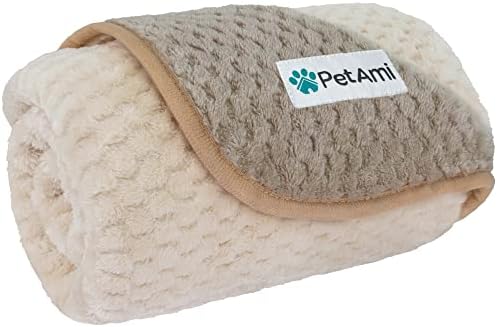 PetAmi Waterproof Dog Blanket, Leakproof Puppy Blanket, 24x32 Taupe Beige by PetAmi