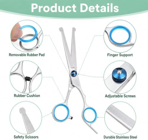 Dog Grooming Tools Set, Curved Shears Dog Grooming - Image 3