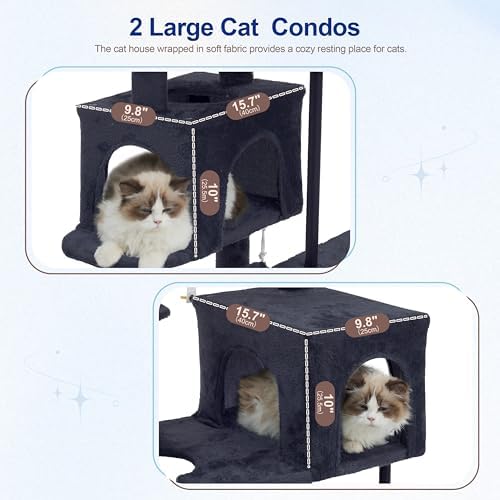Gitelsnour Cat Tree Tower with Sturdy Steel Tube - Image 2