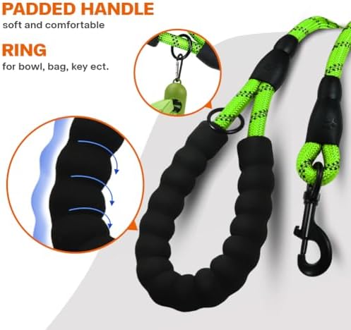 Taglory Rope Dog Leash for Small Medium Dogs, 6 FT Padded Handle - Image 4