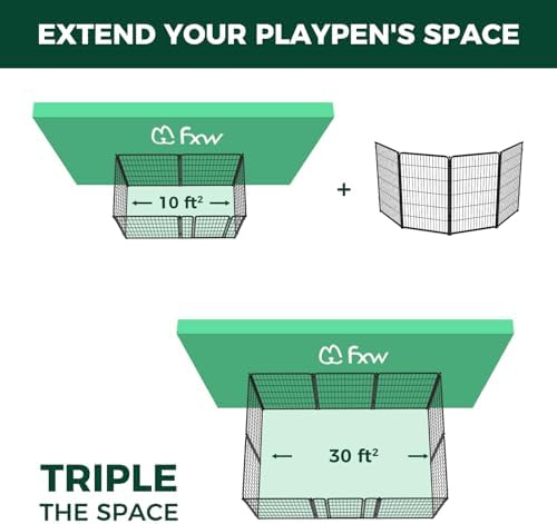 FXW Homeplus Indoor Dog Playpen, 4 Panels, - Image 2