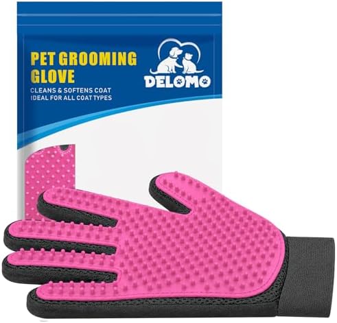 Pet Hair Removal Glove with 255 Silicone Tips by DELOMO