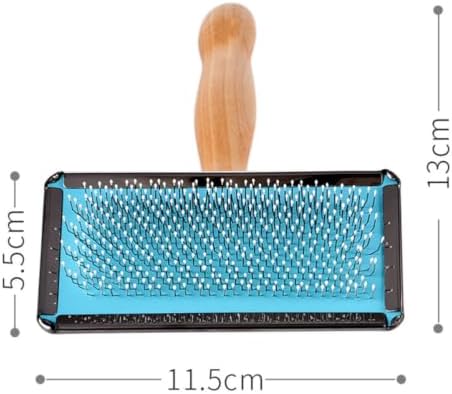 Pet Hair Remover Brush for Dogs and Pets Stainless Needle and Wooden Handle - Image 2
