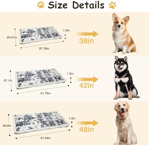 42" x 27"Washable Dog Bed Mat, Upgraded Non-Slip Durable Dog Bed, Soft and - Image 3