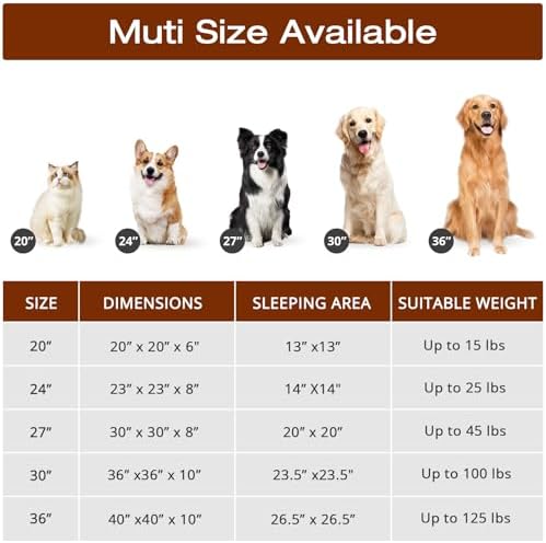 JOLLYVOGUE Dog Bed, Calming Anti-Anxiety Large Dog Bed, Fluffy Donut Cushion - Image 7