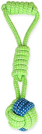 Sunglow Dog Toy Interactive Chewing Rope Ball Toys Natural Cotton Washable by Sunglow