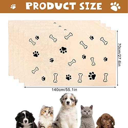 Chumia 4 Pcs Dog Towels for Drying Dog Puppy Bulk Microfiber Absorbent Paw - Image 2