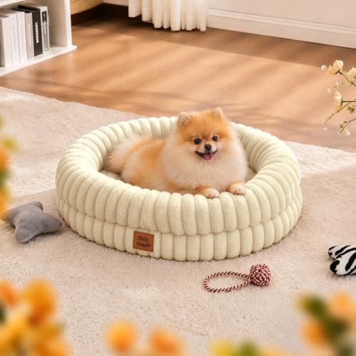 ChiXnuggle Orthopedic Dog Bed, Washable Cover, Faux Fur Bolster Pet Couch - Image 3