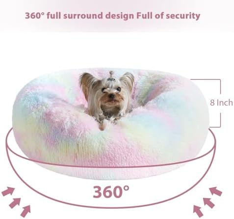 WNPETHOME Large Round Calming Dog Bed Cat Bed - Image 3