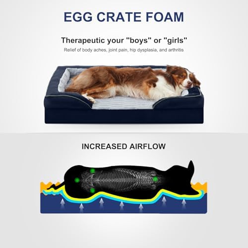 FURTIME Orthopedic Medium Dog Bed, Supportive Waterproof Pet Bed - Image 3