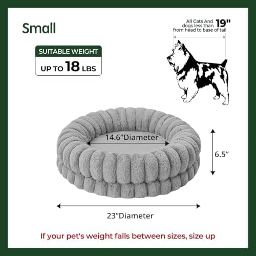 BALANCE Luxury Donut Dog Bed, 24 Inches Round Dog Beds - Image 5